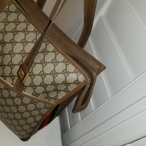 Vintage Gucci Supreme Striped Tote - Picture 12 of 16